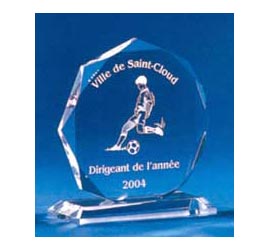 Trophée plexiglass Transparent<br>''luxe'' 117-4221
