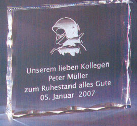 Trophée plexiglass Transparent<br>''luxe'' 118-8321