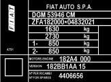 Plaque constucteur Fiat