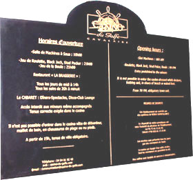 Plaque professionnel noire gravure Or