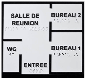 Plaque Braille plan