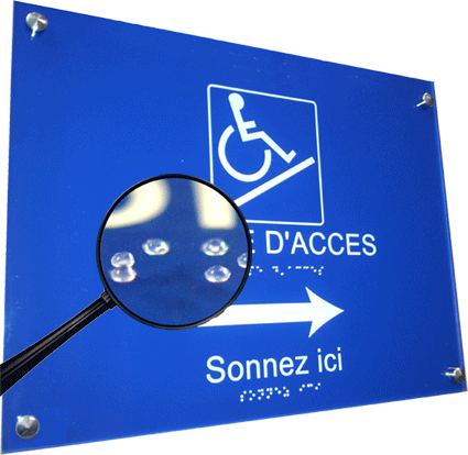 Plaque Braille personnalisé