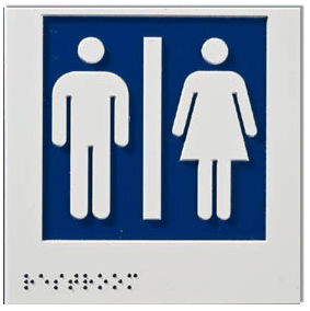 Plaque Braille wc