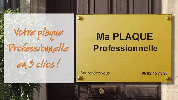 Plaque professionnelle plexiglass