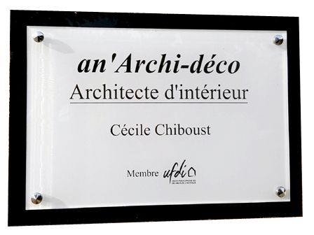 Plaque plexi noire avec plaque blanche