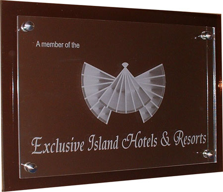 Plaque plexi fum&eacute; avec plaque transparente