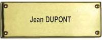 Plaque texte saisi en ligne