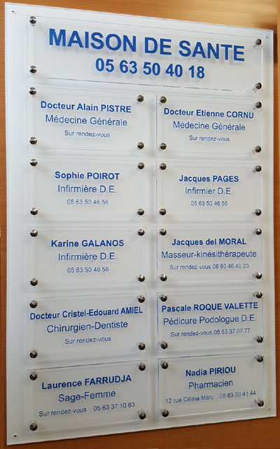 Support plexiglass couleur blanc + plaques transparentes