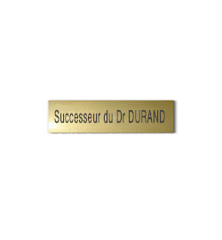 Plaque Laiton 15x4 ou 60 cm²<br>1 ligne de texte1