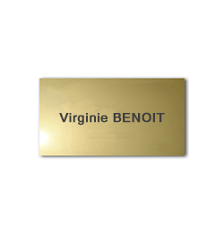 Plaque Laiton 20x10 ou 200 cm²<br>1 ligne de texte1