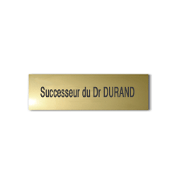 Plaque Laiton 20x5 ou 100 cm²<br>1 ligne de texte1