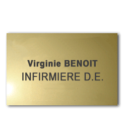 Plaque Laiton 30x20 ou 600 cm²<br>2 lignes de texte2