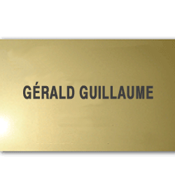 Plaque Laiton 50x30 ou 1500 cm²<br>1 ligne de texte1