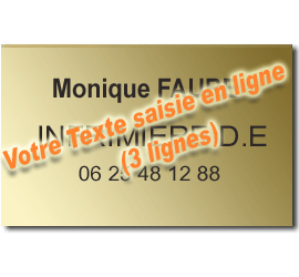 Plaque PRO ÉCO 30x20<br>1 à 3 lignes3