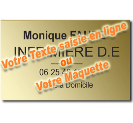 Plaque PRO ÉCO 30x20<br>1 à 7 Lignes ou ''Mon fichier''7