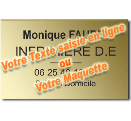 Plaque PRO CLASSIQUE 30x20<br>1 à 7 lignes ou ''Mon fichier''7