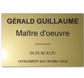 Plaque plexi CLASSIQUE 50x30<br>6 lignes de texte6
