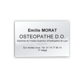 Plaque PRO 25x15<br>Transparente Gravure Couleur6