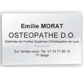 Plaque PRO 30x20 Plexi<br>Transparente Gravure Couleur7