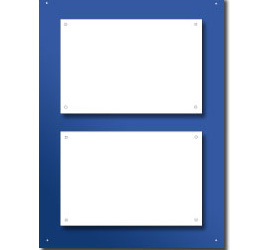Support plexi couleur 38x52cm<br>pour 2 plaques 30x20 cm3