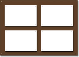 Support plexi fumé ou transparent 72 x 52 cm <br>pour 4 plaques 30x20 cm3