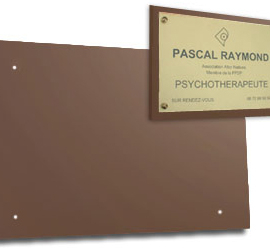 Support plexi fumé 34 x 24 cm<br>pour 1 plaque 30x20 cm3
