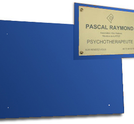 Support plexi couleur 34x24cm<br>pour 1 plaque 30x20 cm3
