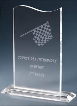 Trophée plexiglass Transparent<br>173-1321